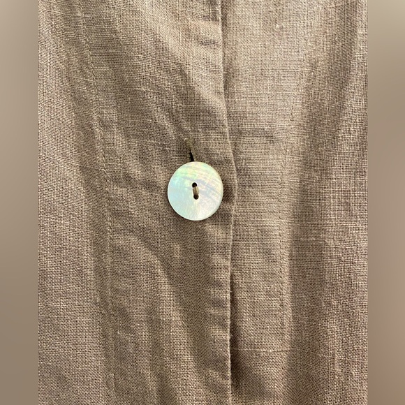 Flax Linen Jacket light brown size Medium - Picture 3 of 9